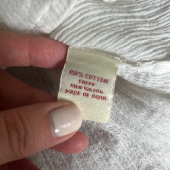 Sundance Cotton Crepe Sequin Tassel Tunic Top XL - Picture 5 of 8